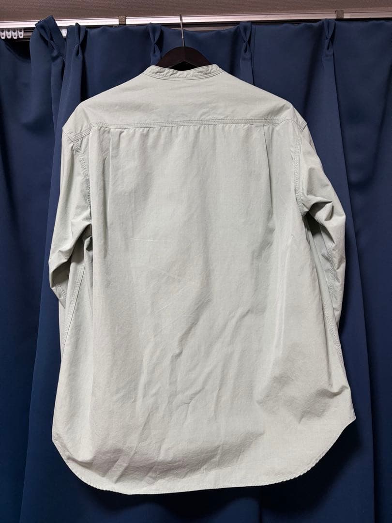 AUBERGE BIG RAF スタンドカラーシャツ ライトグリーン 42