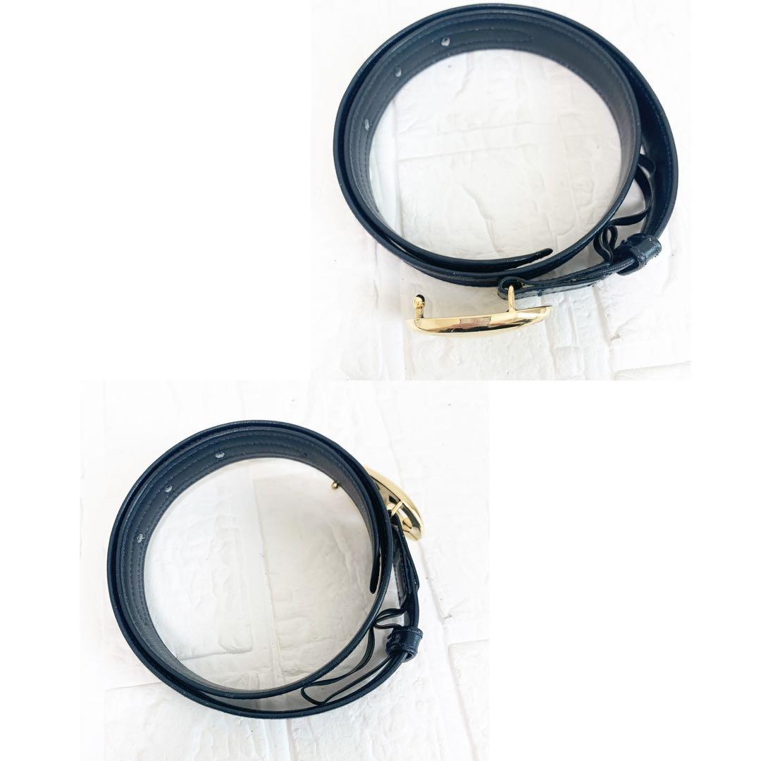 美品　GUCCI グッチ　ベルト　gg柄　ブラック　ネイビー