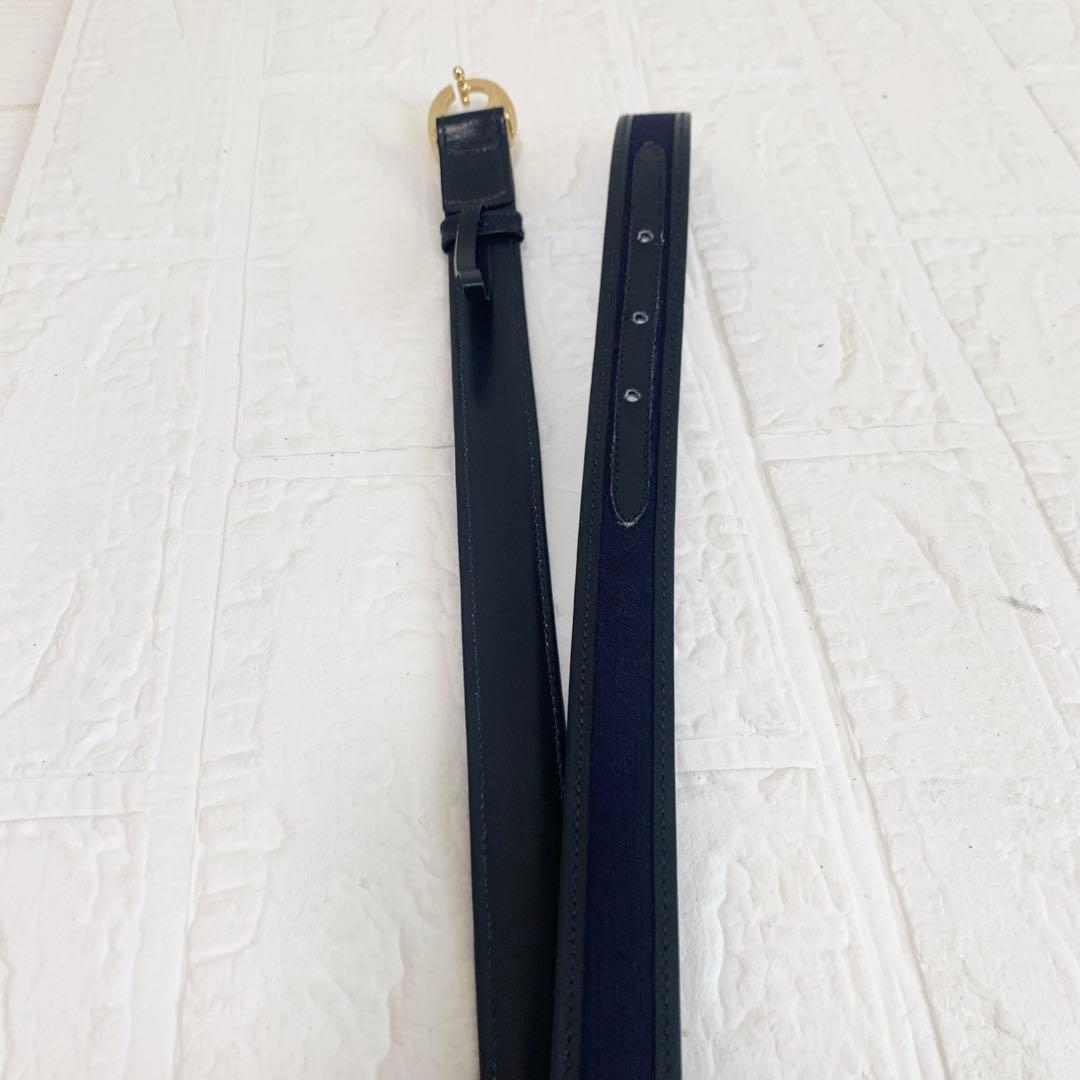 美品　GUCCI グッチ　ベルト　gg柄　ブラック　ネイビー