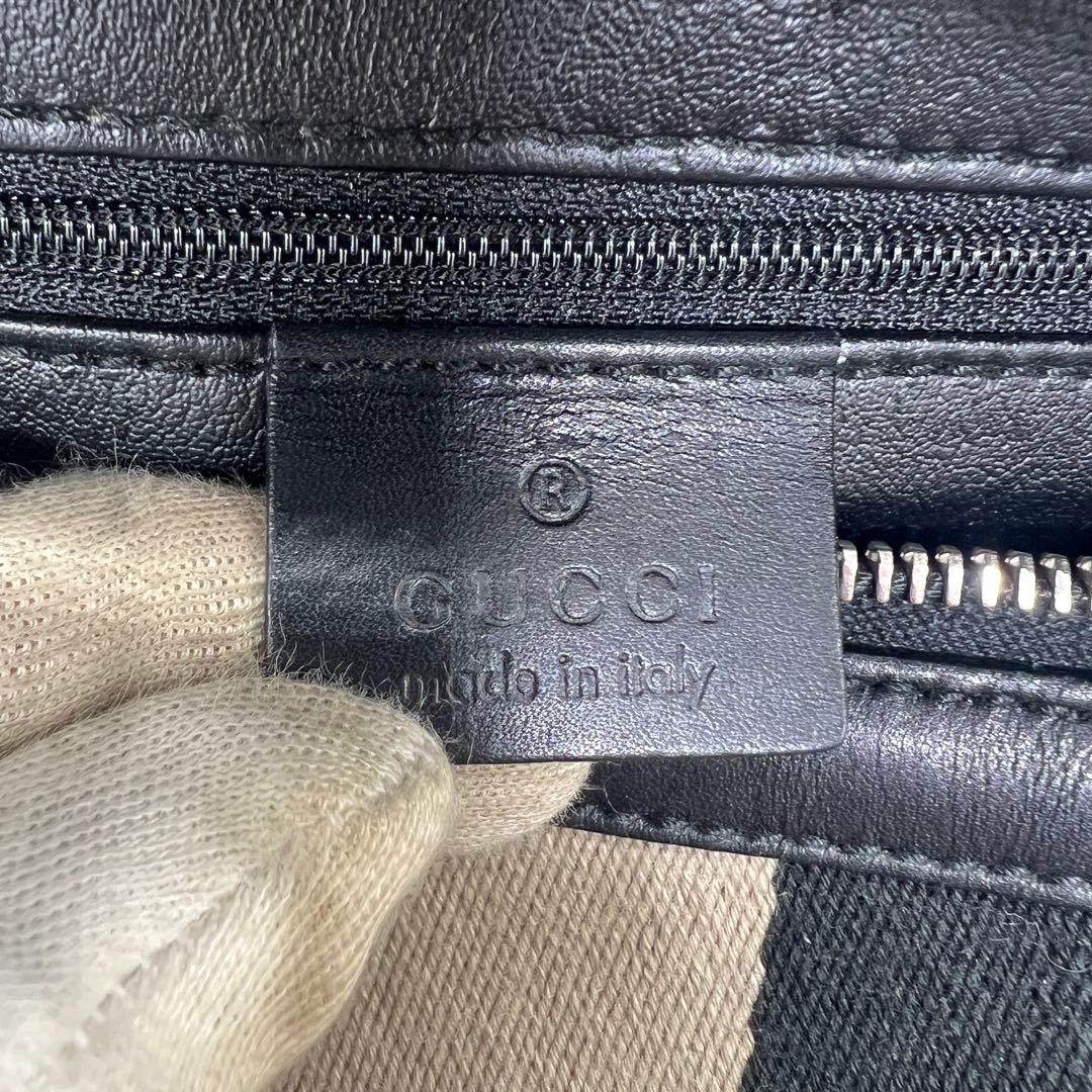 【極美品】グッチ ミニボストン ハンドバッグ GG キャンバス レザー 保存袋付