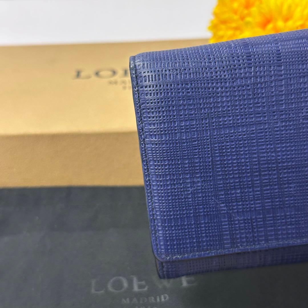 新品同様‼️ 現行　ロエベ　LOEWE 財布　二つ折り　長財布　アナグラム　ロゴ
