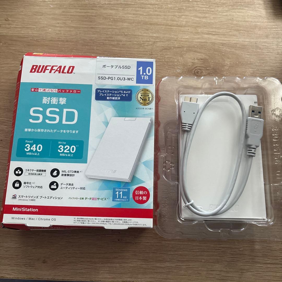 外付けハードディスク・ドライブ BUFFALO MiniStation 1TB SSD