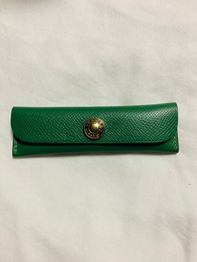 エルメス Hermes くし コーム レザーケース 未使用 バッファローホーン