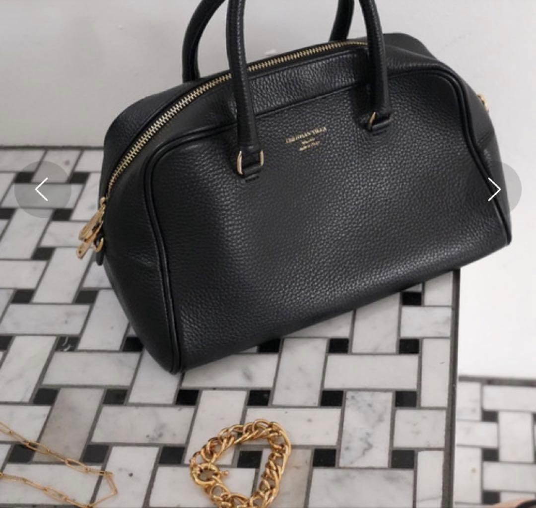 美品【CHRISTIAN VILLAクリスチャン ヴィラ】2WAYボストンバッグ