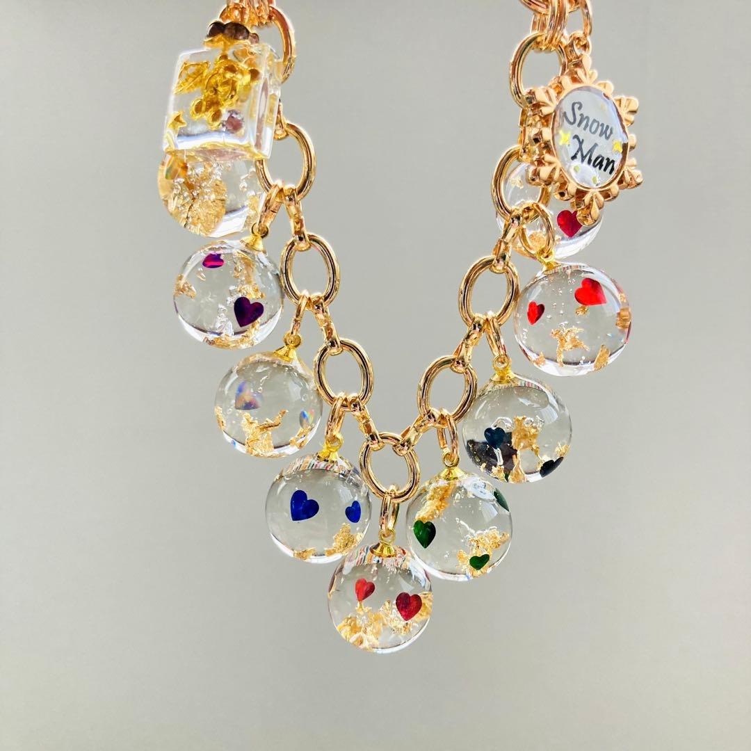 ひめさまページ　Man宮舘涼太名入れチャームレジンキーホルダー5点