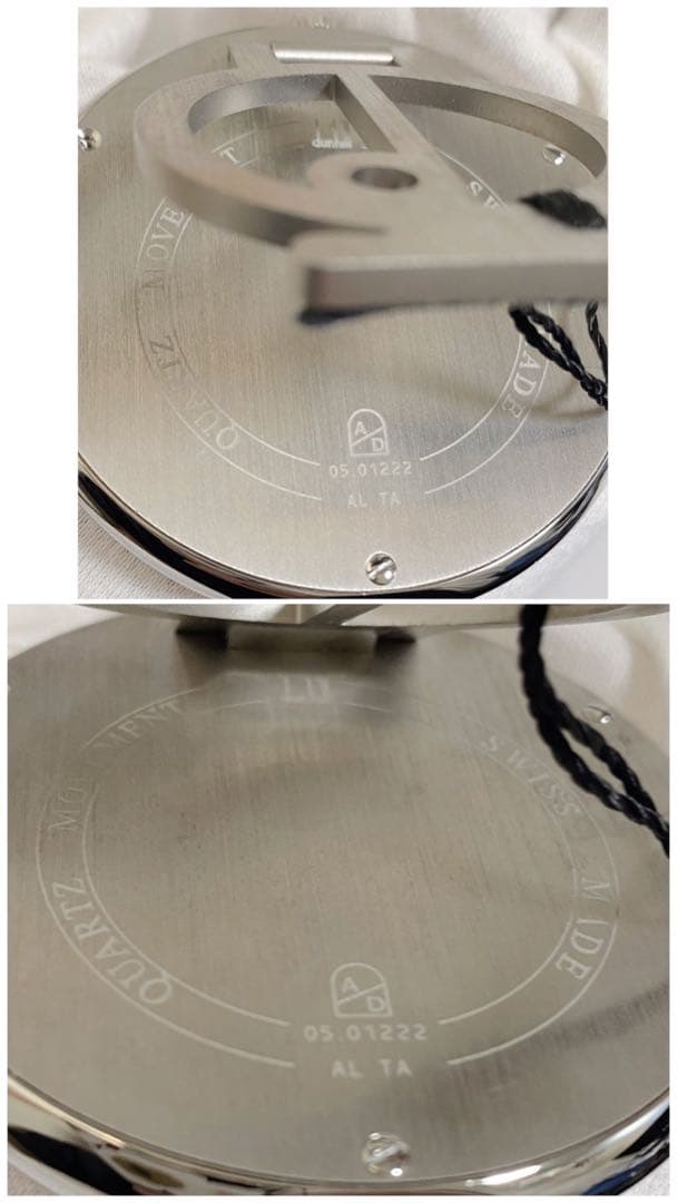 希少 dunhill ダンヒル 置時計 05.01222 ラウンド クォーツ