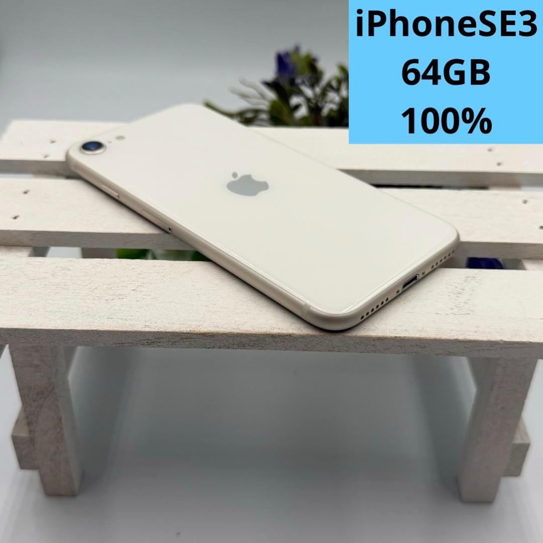 【美品】iPhone SE第3世代 64GB スターライト 356