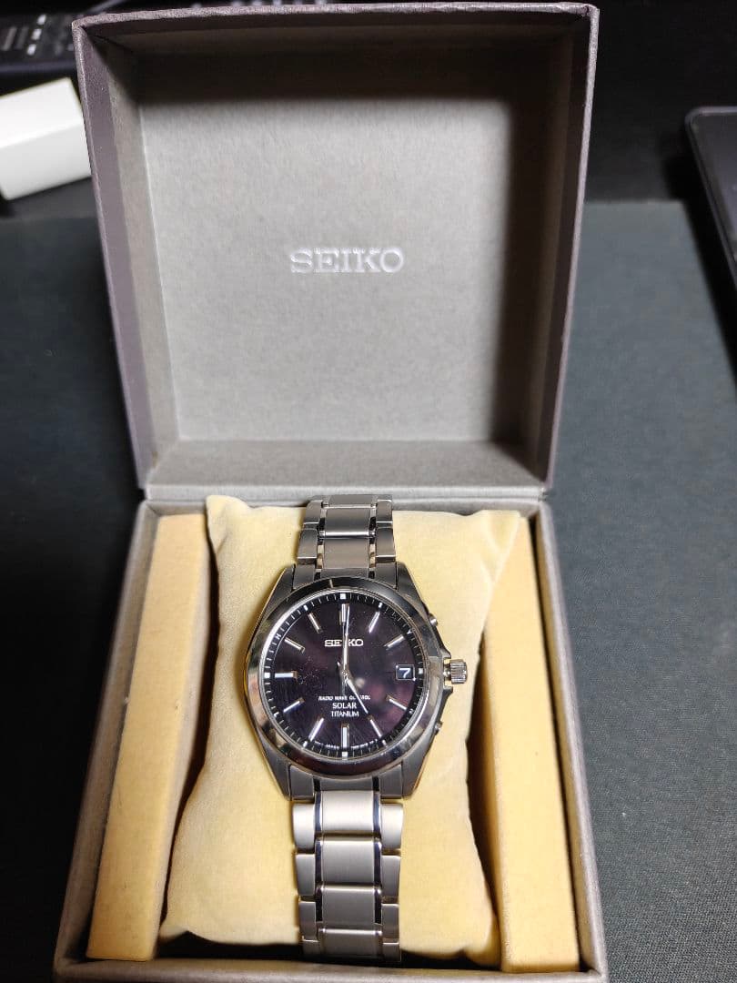 SEIKO SBTM217 ソーラー電波　チタン