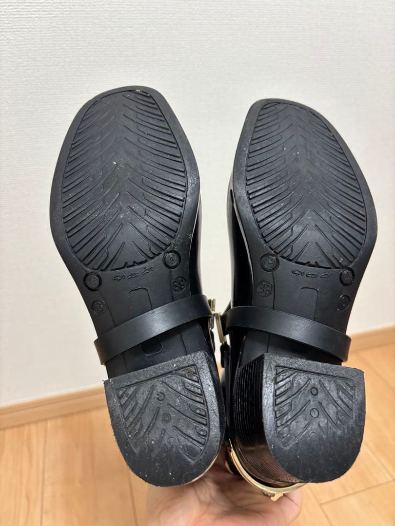 Jimmy Choo バックル付きブラックロングブーツ