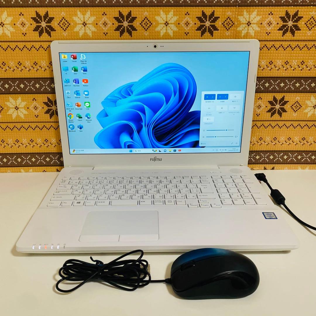 Y91 FujitsuノートパソコンSSD高速 Windows11オフィス付き