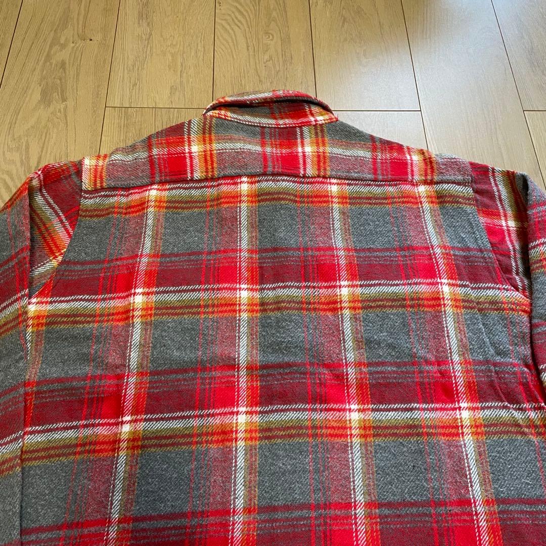 60s 70s 好配色 ELY ヘビーネルシャツ USA製 ヴィンテージ