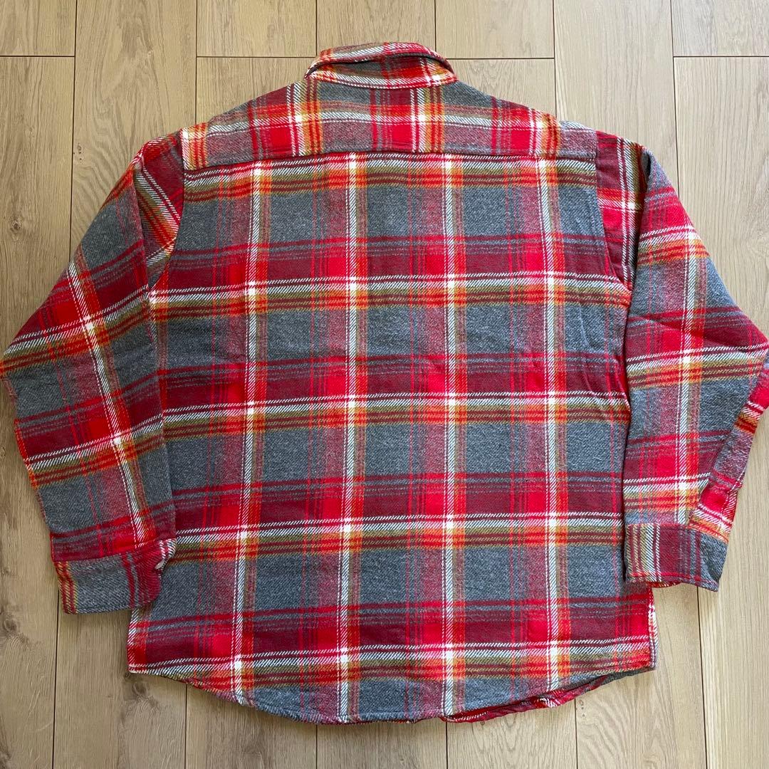 60s 70s 好配色 ELY ヘビーネルシャツ USA製 ヴィンテージ