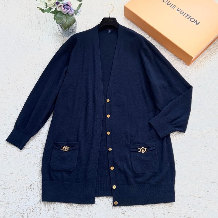 美品★LOUIS VUITTON★ロゴ★カシミヤ★ニットコート★カーディガン