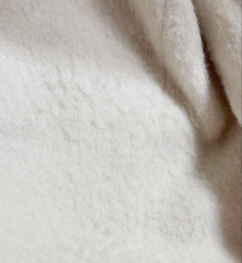 スナイデル ビッグカラーコクーンコート　アイボリsnidel