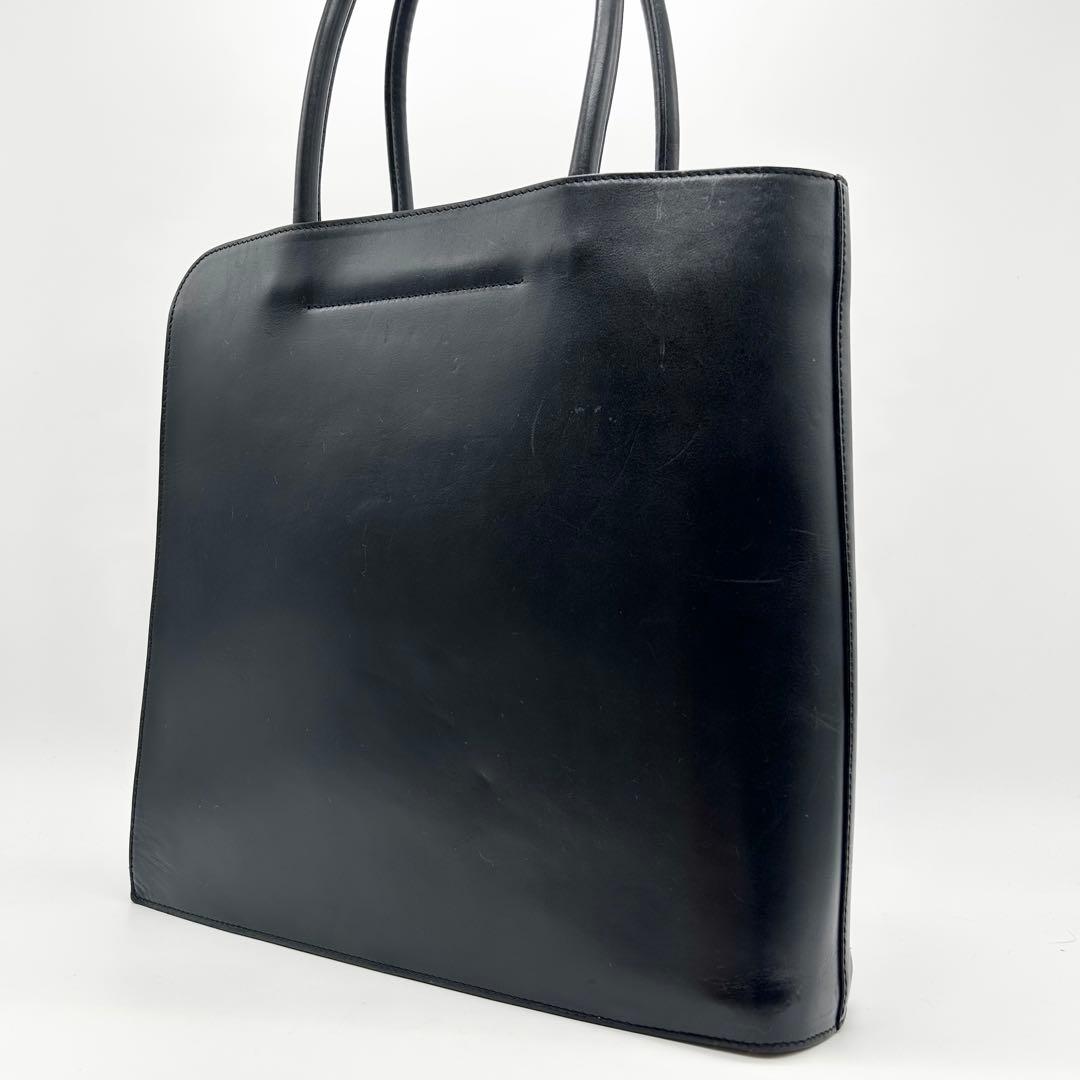 土屋鞄 ブラックヌメ カウレザー ブックトート A4可 黒 ハンドバッグ