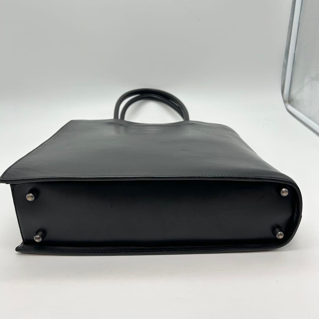土屋鞄 ブラックヌメ カウレザー ブックトート A4可 黒 ハンドバッグ