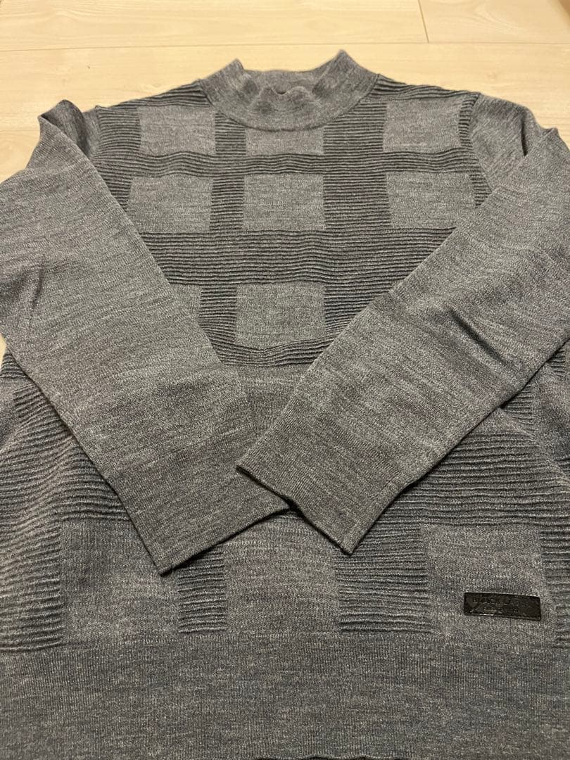 BLACK LABEL シャドーチェックニットとワイドパンツのセット