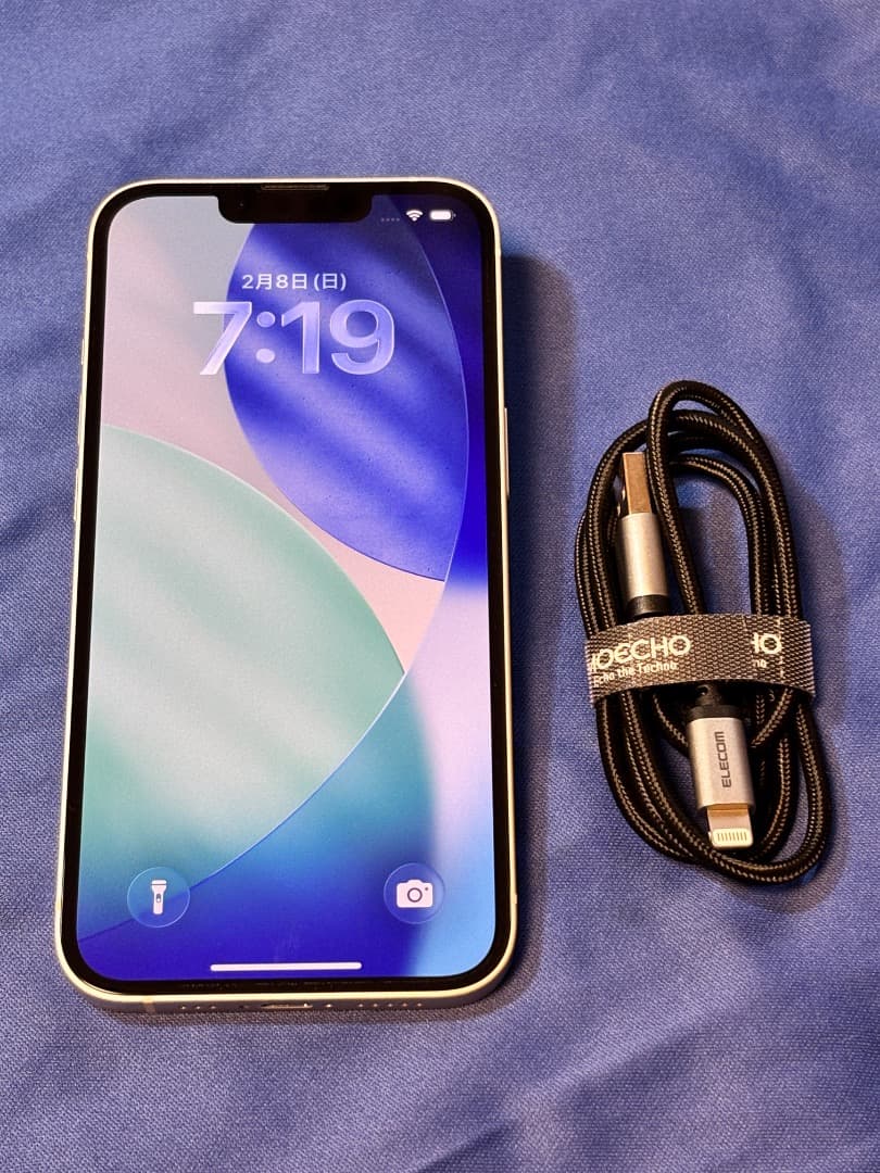 Apple iPhone 13 128GB USBケーブル付バッテリー容量92％