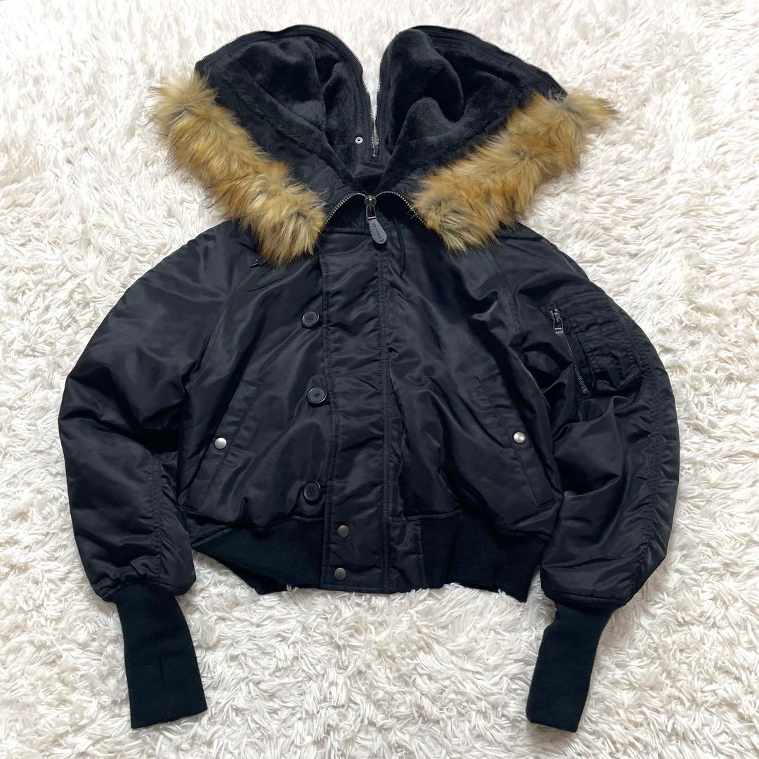 AVIREX n2b フライトジャケット 黒 短丈 【美品】