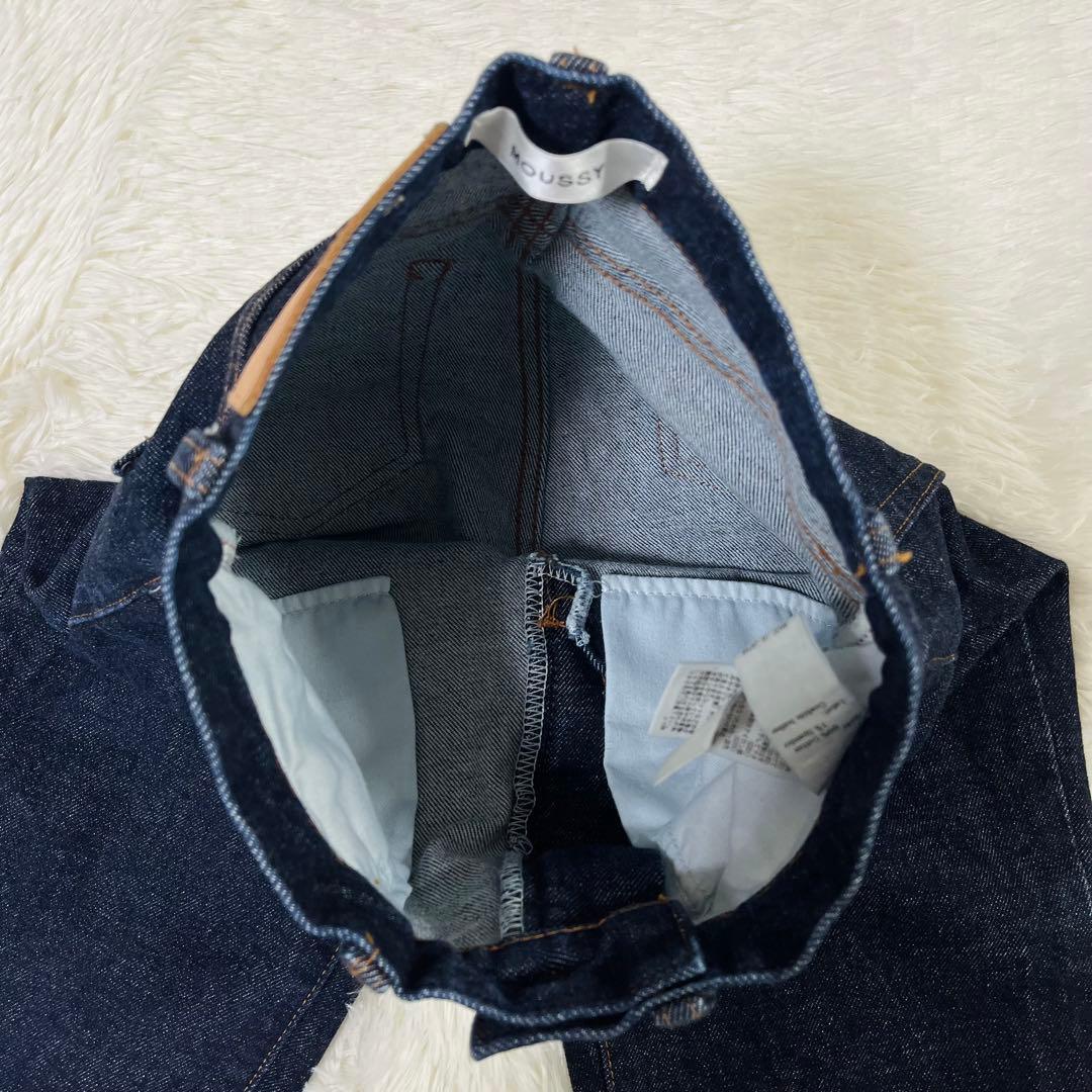 美品 MOUSSY マウジー MVS FLARE フレアデニム 濃紺 23