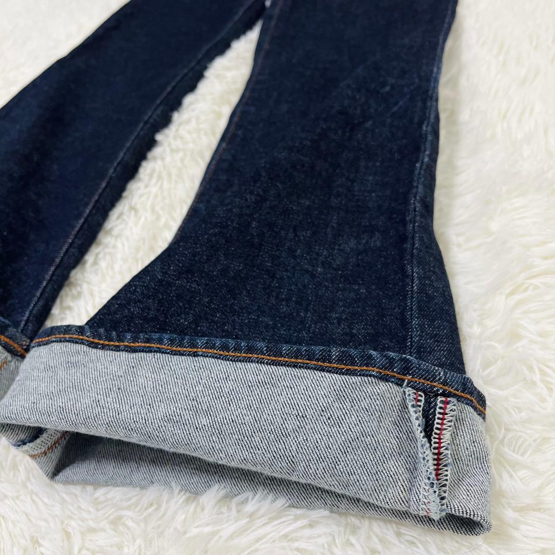 美品 MOUSSY マウジー MVS FLARE フレアデニム 濃紺 23