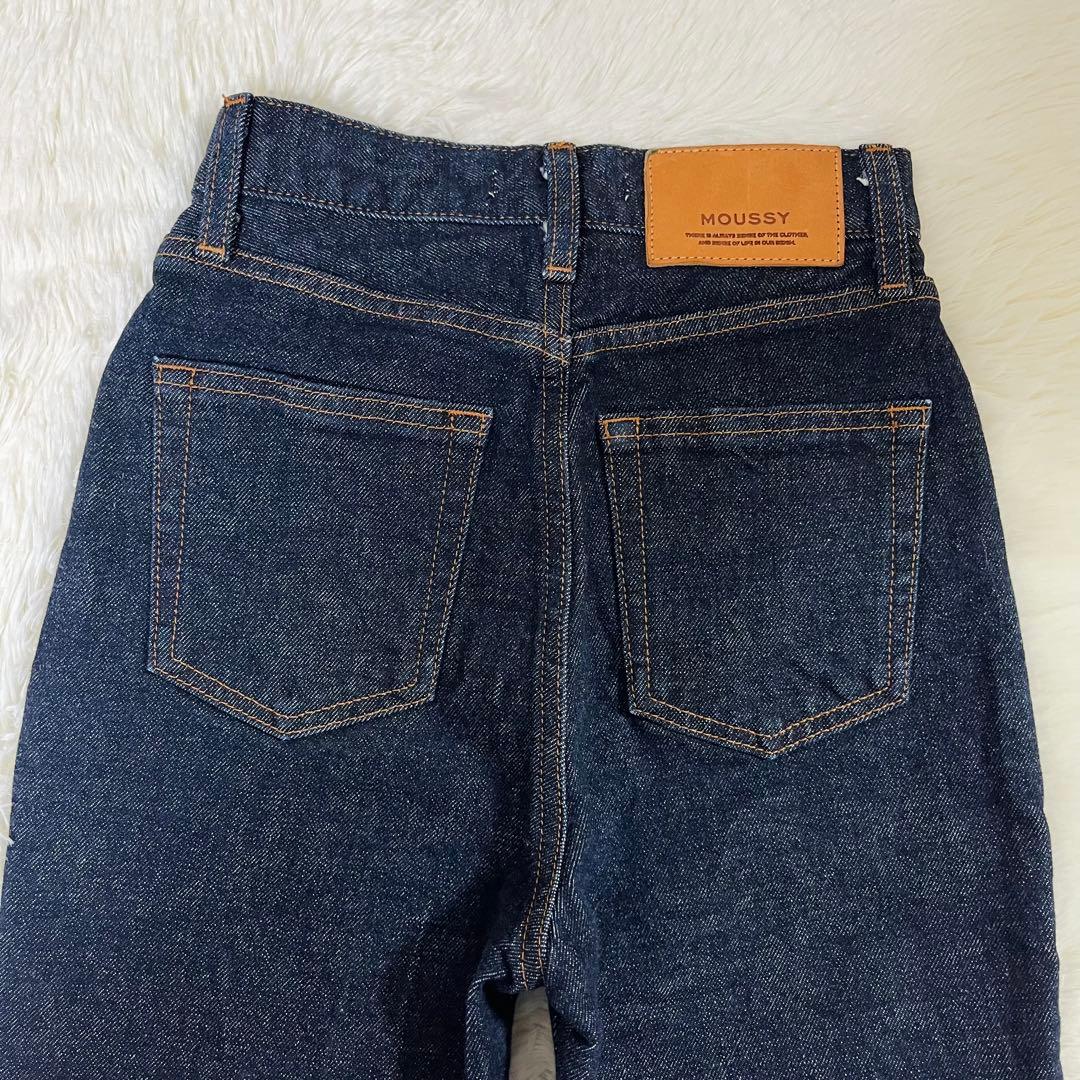 美品 MOUSSY マウジー MVS FLARE フレアデニム 濃紺 23