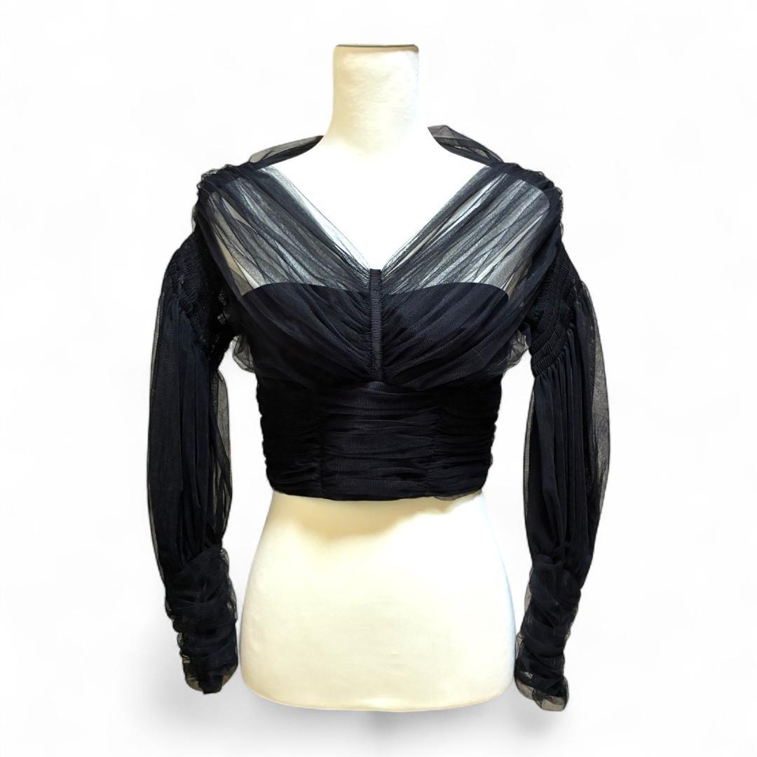 【美品】　FETICO　フェティコ マトンスリーブチュールブラウス　【希少品】