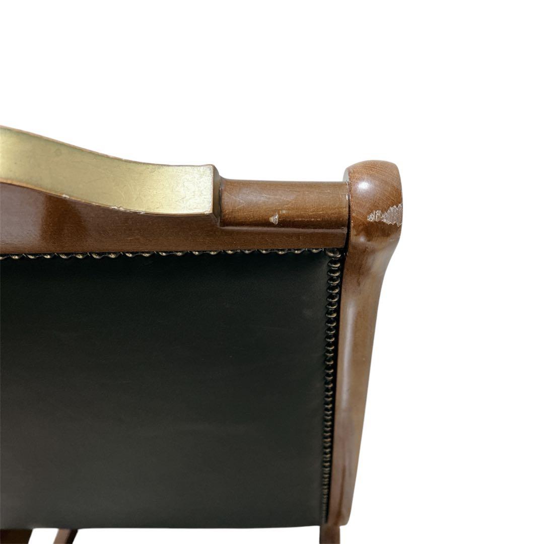 【希少】 ファシオシルバーノ ロッキングチェア 木製 レザー 椅子