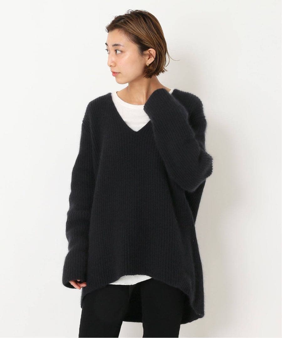 【超美品】Deuxieme Classe COZY Vネックニット ブラック
