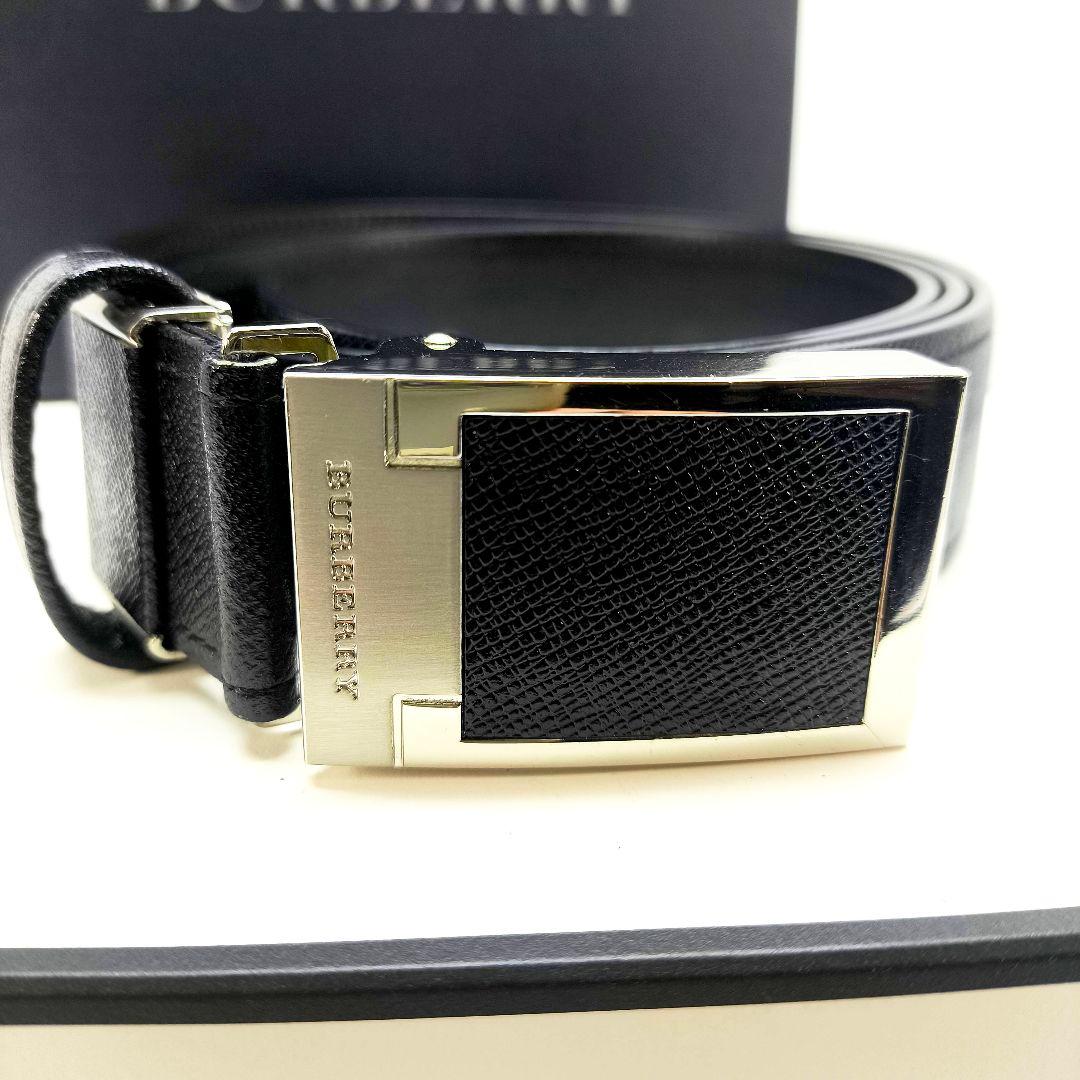 新品未使用 バーバリー ベルト メンズ ブラック 調整可 レザー