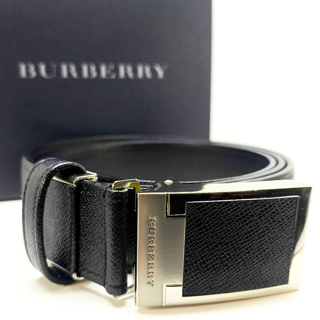 新品未使用 バーバリー ベルト メンズ ブラック 調整可 レザー