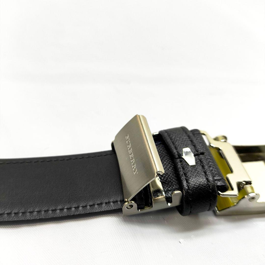 新品未使用 バーバリー ベルト メンズ ブラック 調整可 レザー