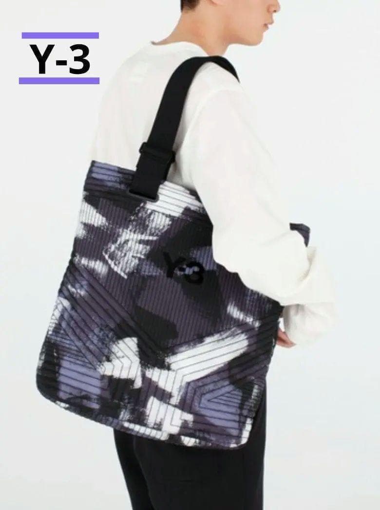 Y-3 ワイスリー トートバッグ メンズ ロゴ刺繍 キルティング グラフィック