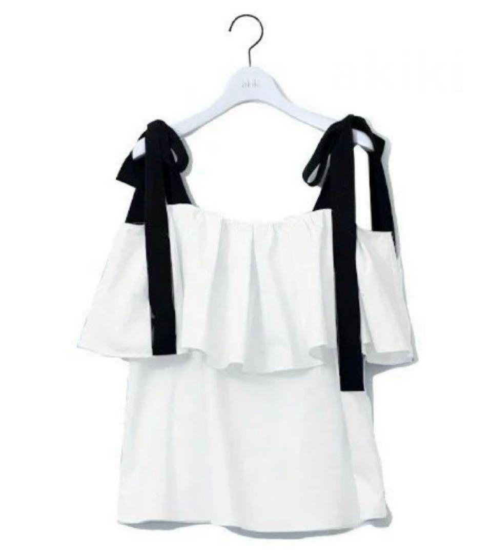 トップス akiki 2way ribbon top
