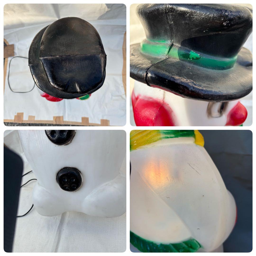 アンティークなクリスマス　ライト　スノーマンブローモールド製　雪だるま70cm