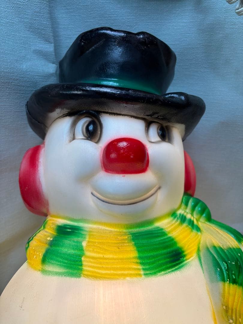 アンティークなクリスマス　ライト　スノーマンブローモールド製　雪だるま70cm