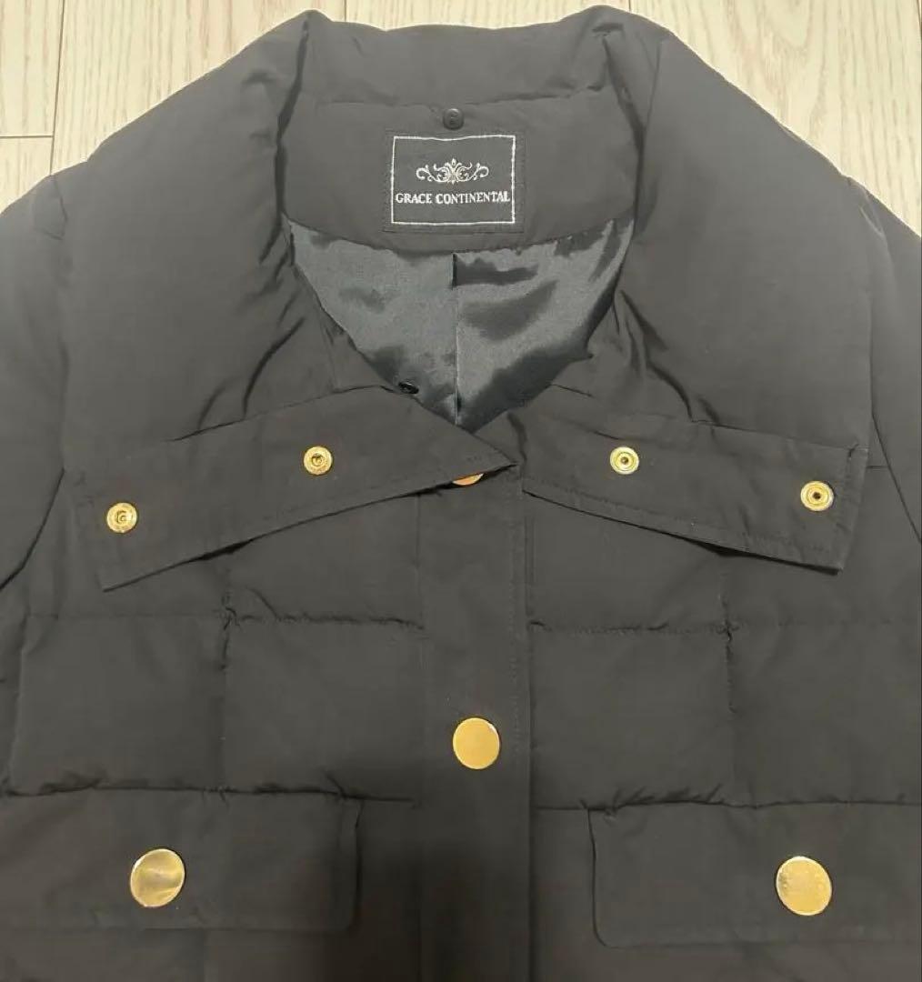 GRACE CONTINENTAL ファー付ショートダウンジャケット