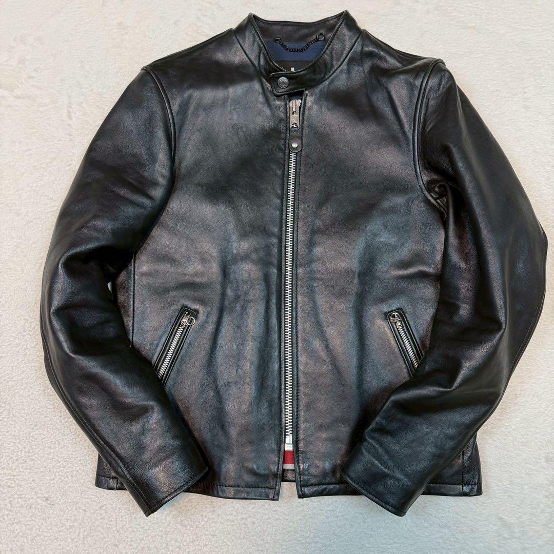 SCHOTT TAKEO KIKUCHI ライダースジャケット ラムレザー