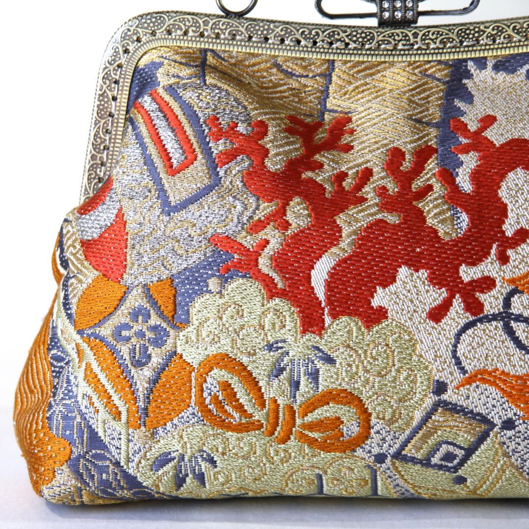 アンティーク婚礼丸帯リメイク礼装バック/和装バッグ/パーティー/着物リメイク