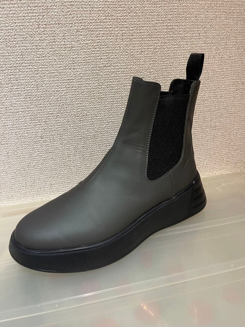 HOGAN レディース オリーブ色(グレー)サイドゴアブーツ