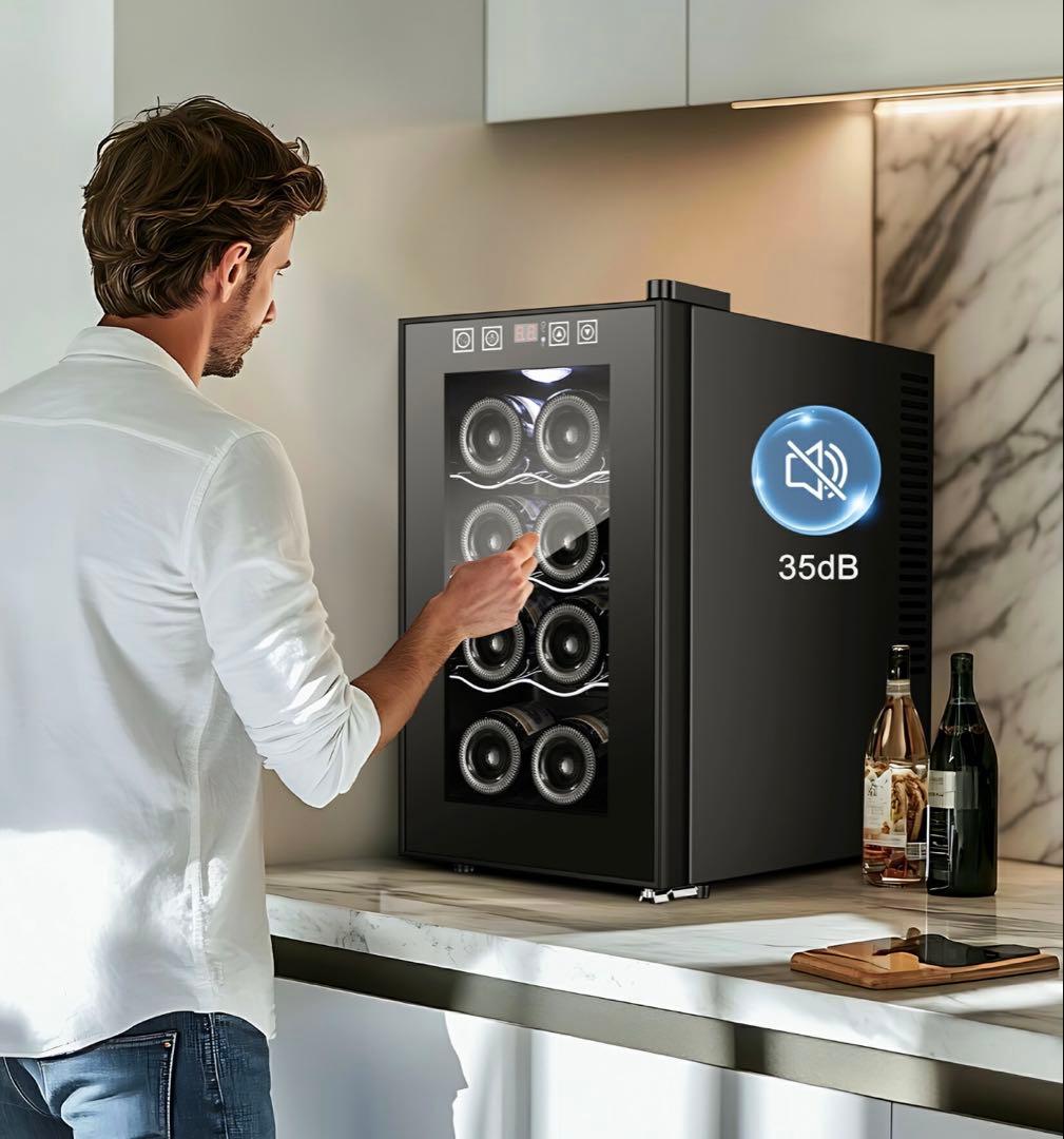 ワインセラー 25L 8本収納 ワインクーラー 缶ビール 日本酒 ペルチェ式