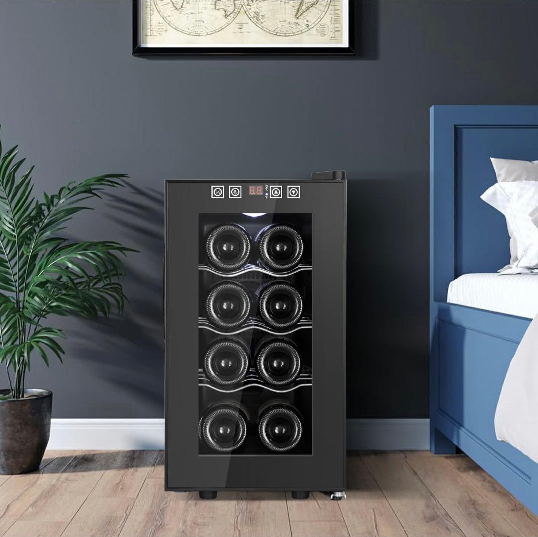 ワインセラー 25L 8本収納 ワインクーラー 缶ビール 日本酒 ペルチェ式