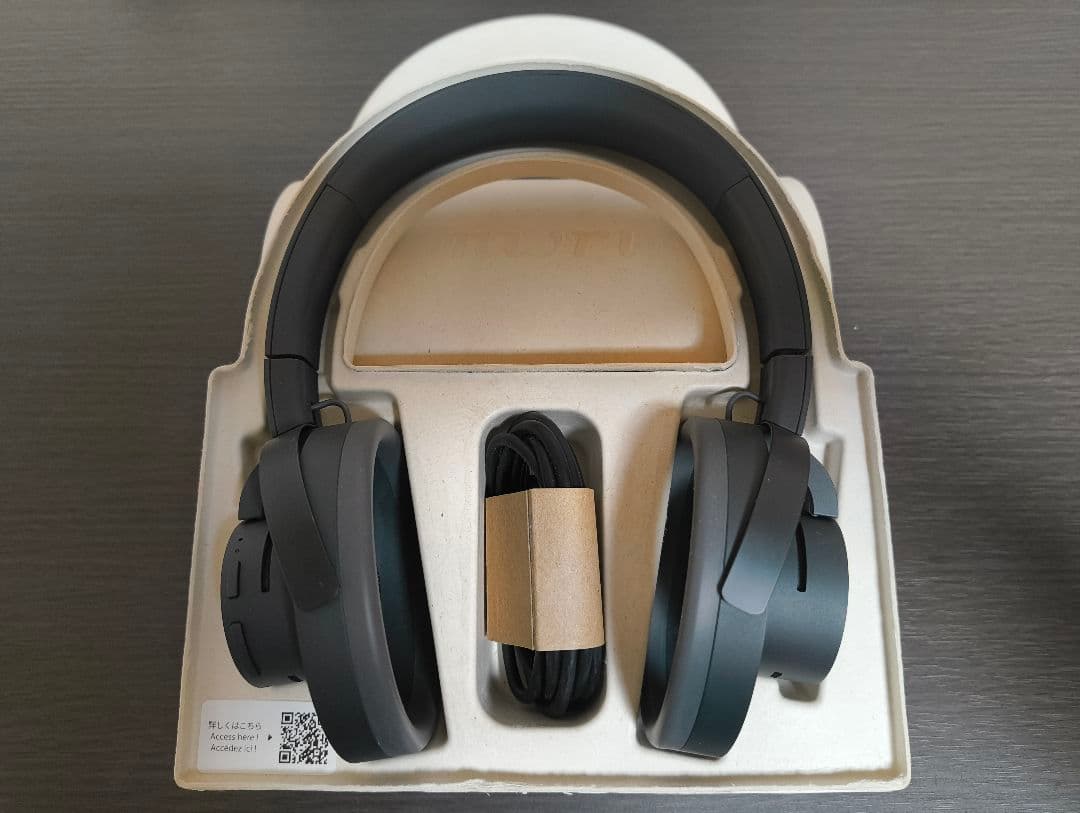 nwm ONE ワイヤレスヘッドホン 耳スピ MBH001 ダークグレー