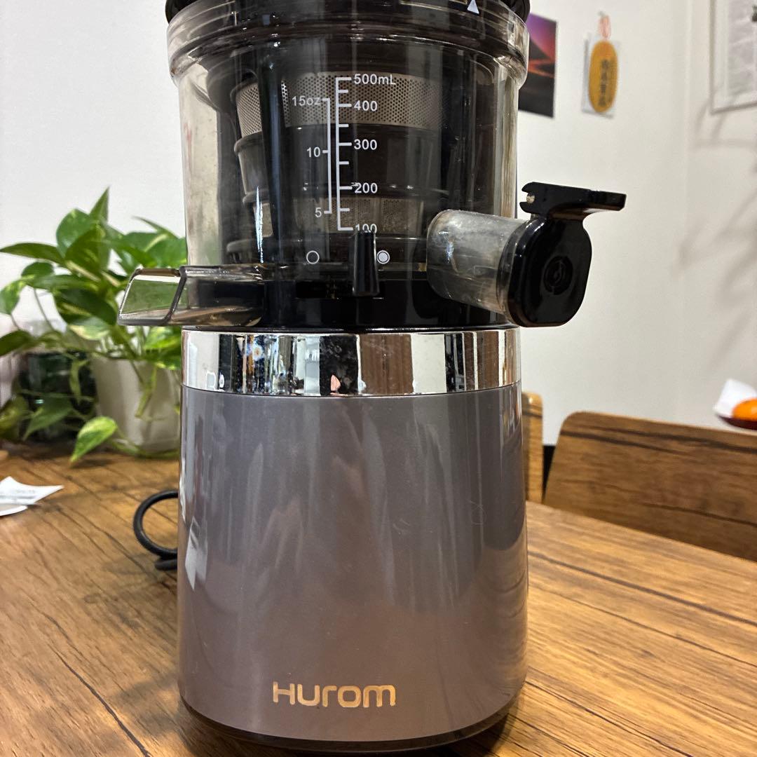 HUROM 低速圧搾式ジュースメーカー 500ml グレー