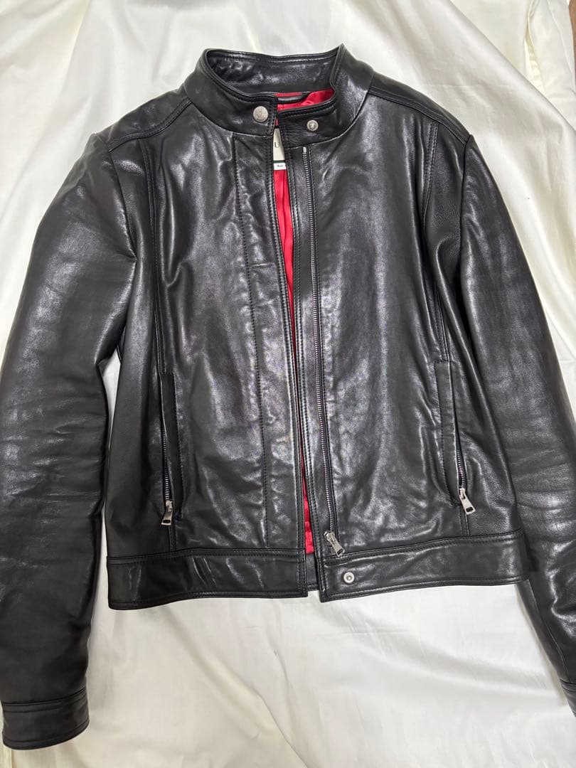 極美品　GUCCI シングルライダースジャケット