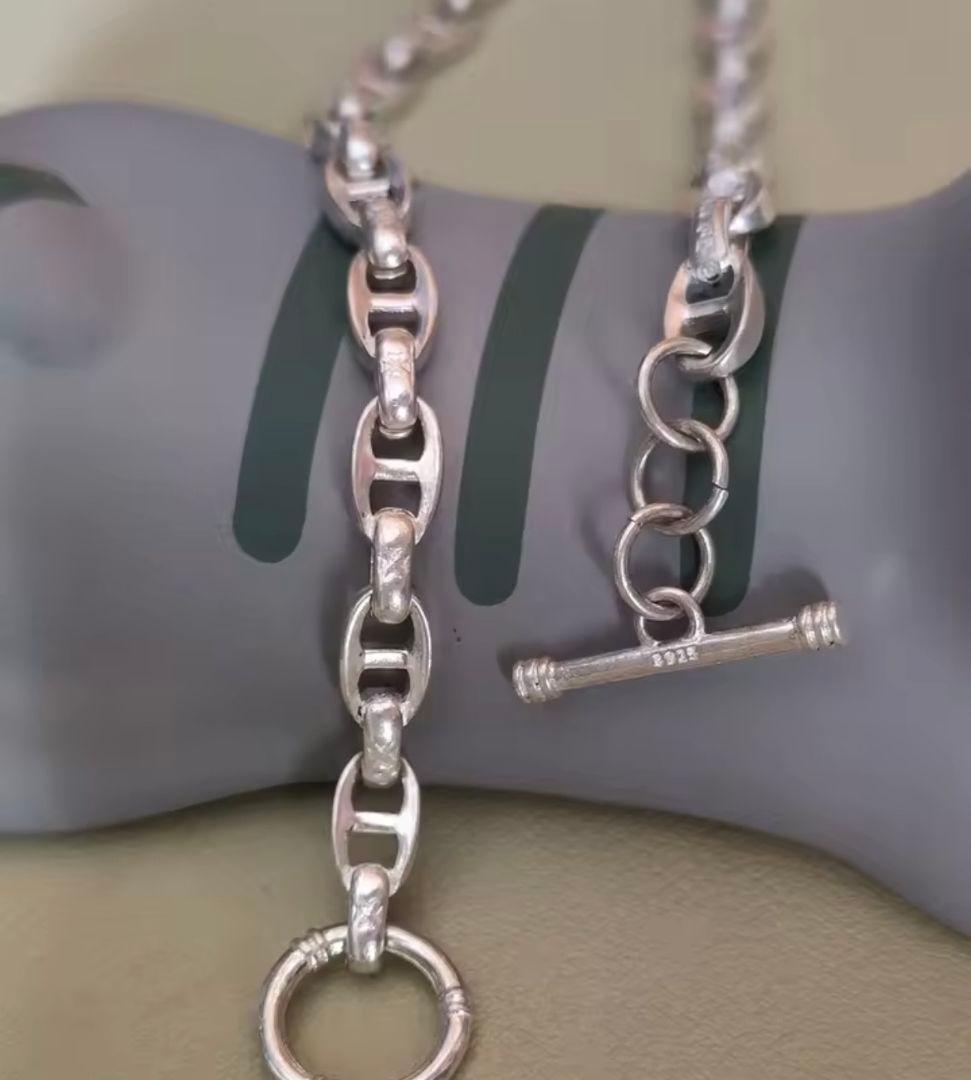 【希少レア】ヴィンテージ シルバー ネックレス シェーヌダンクル風