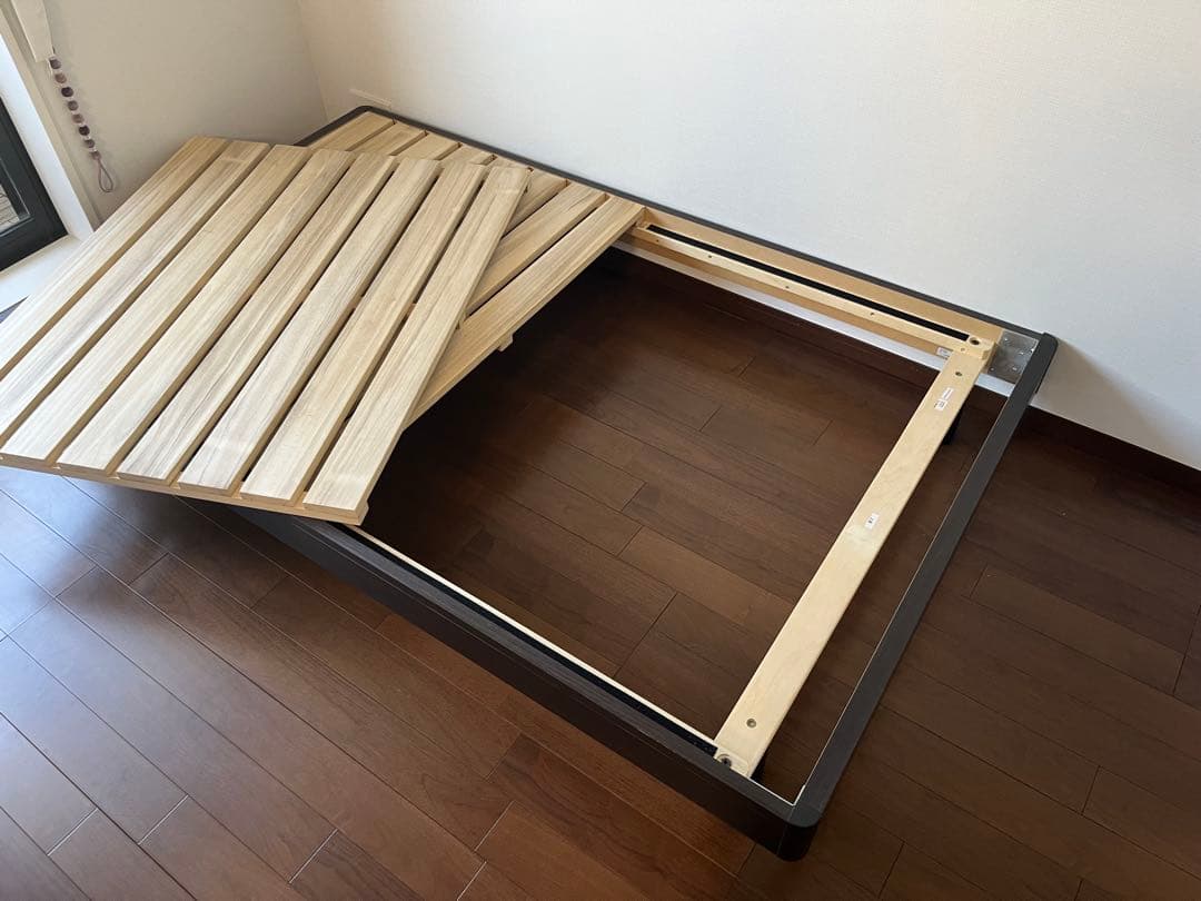 【美品・純正】シモンズセミダブルウッドベッドフレーム