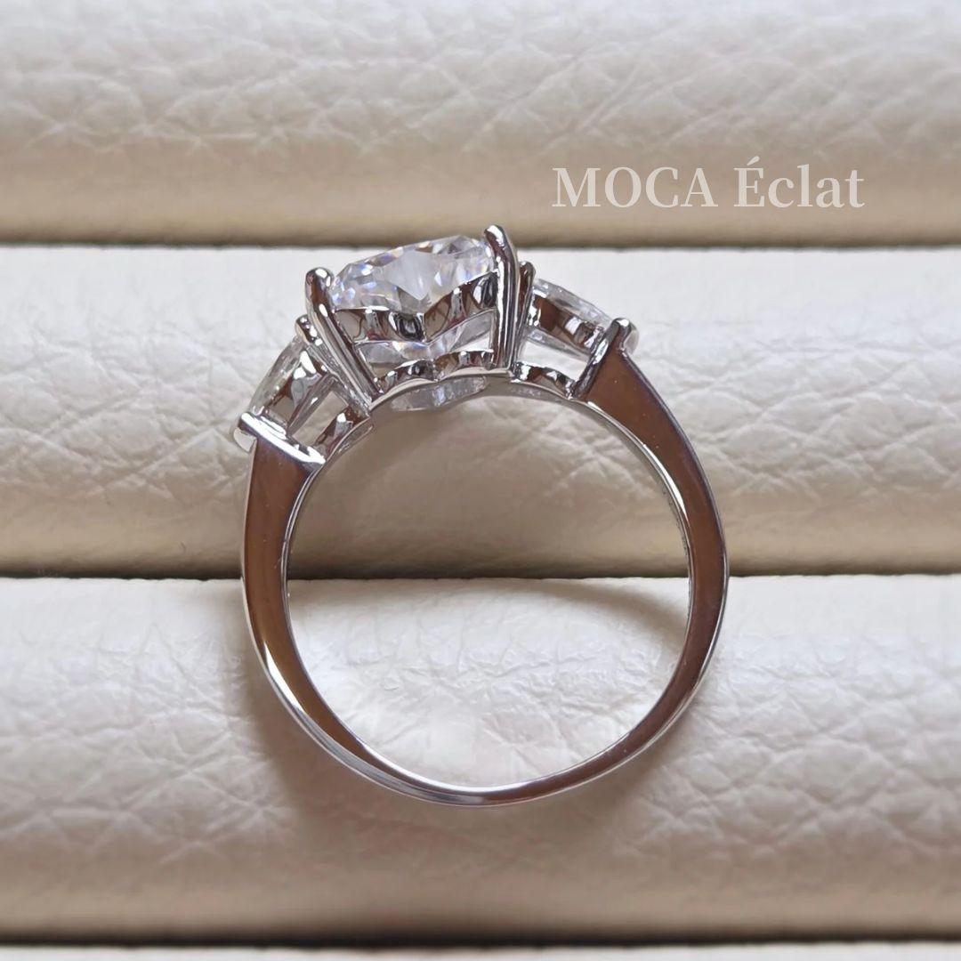 モアサナイト 2.7ct リング ハートシェイプ オールモアサナイト S925