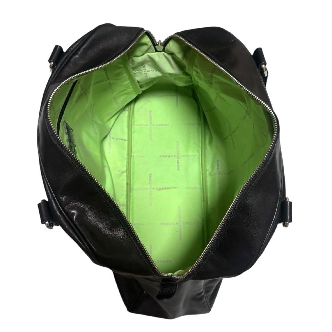 ジャックルコー　リスボン　ボストンバッグ　レザー　ブラック　A4収納可 保護袋