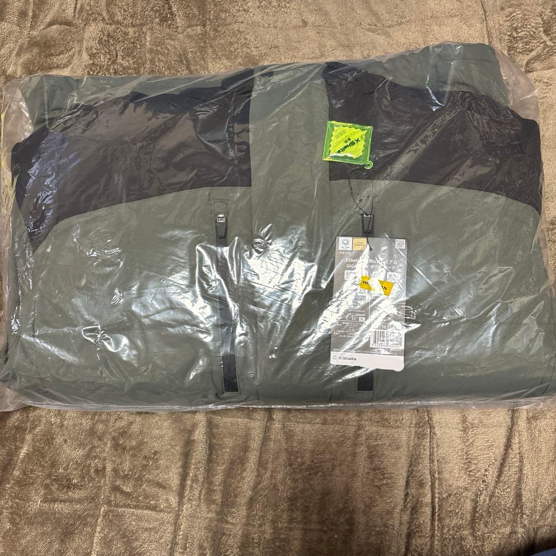 ワークマン エックスシェルター プレミアム ギガパフダウンコート 3L グリーン